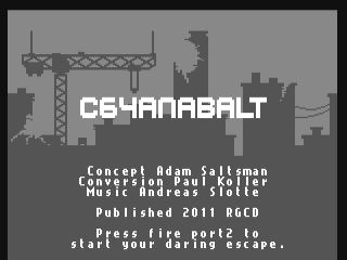 C64anabalt title screen for Commodore 64