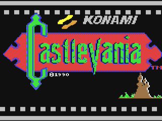 Castlevania title screen for Commodore 64