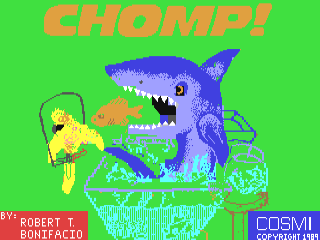 Chomp title screen for Commodore 64