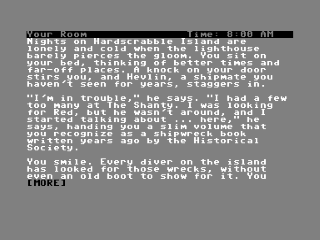 Cutthroats title screen for Commodore 64