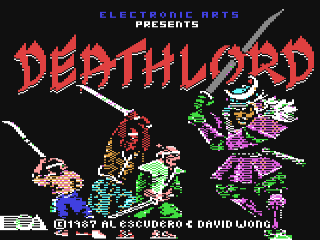 Deathlord title screen for Commodore 64