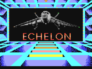 Echelon title screen for Commodore 64