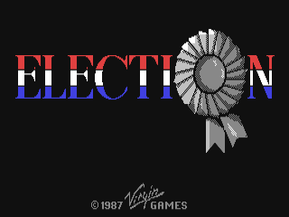 Election title screen for Commodore 64