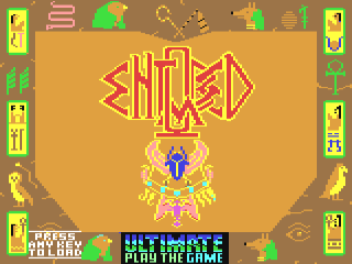 Entombed title screen for Commodore 64