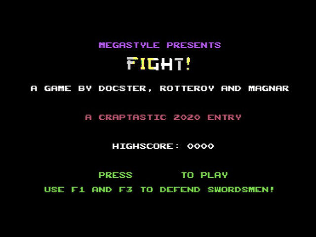 Fighting Force title screen for Commodore 64