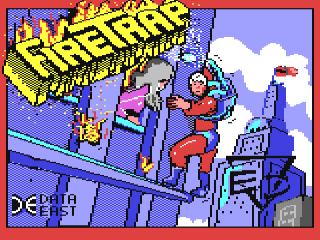 Firetrap title screen for Commodore 64
