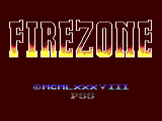 Firezone title screen for Commodore 64