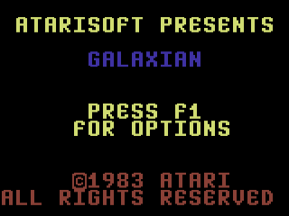 Galaxian title screen for Commodore 64
