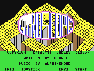 Gyroscope title screen for Commodore 64