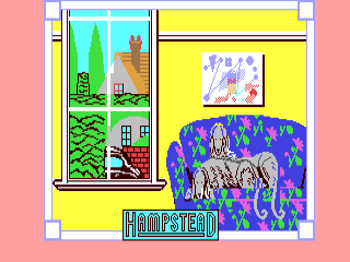 Hampstead title screen for Commodore 64