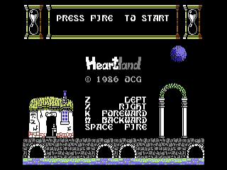 Heartland title screen for Commodore 64