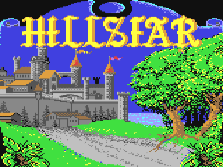 Hillsfar title screen for Commodore 64