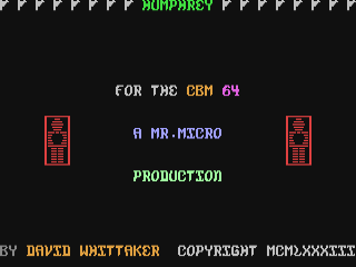 Humphrey Walwyn Waterloo title screen for Commodore 64