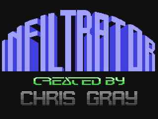 Infiltrator title screen for Commodore 64