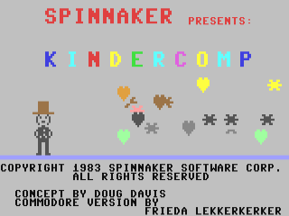 KinderComp title screen for Commodore 64
