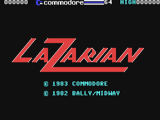 Lazarian title screen for Commodore 64