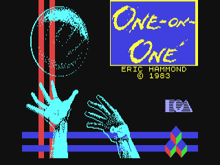 One-on-One title screen for Commodore 64