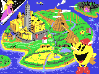 Pac-Land title screen for Commodore 64