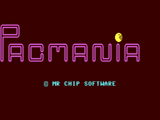 Pac-Mania title screen for Commodore 64