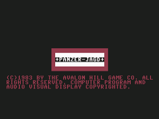 Panzer-Jagd title screen for Commodore 64