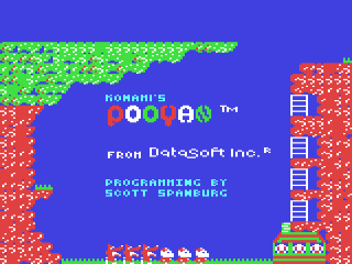 Pooyan title screen for Commodore 64