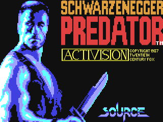 Predator title screen for Commodore 64