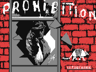 Prohibition title screen for Commodore 64