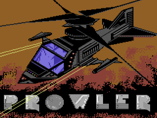 Prowler title screen for Commodore 64