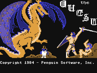 Questprobe featuring the Hulk title screen for Commodore 64