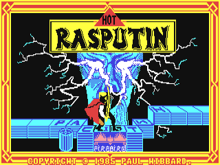 Rasputin title screen for Commodore 64