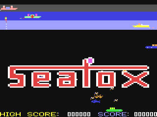 Seafox title screen for Commodore 64