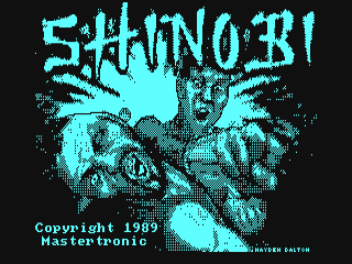 Shinobi title screen for Commodore 64