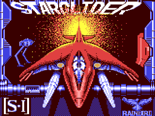 Starglider title screen for Commodore 64