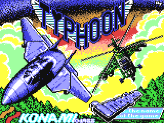 Typhoon title screen for Commodore 64