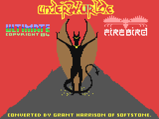 Underwurlde title screen for Commodore 64