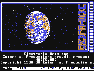 Wasteland title screen for Commodore 64