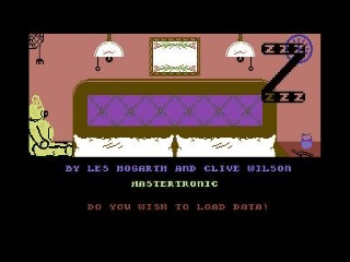 Zzzz title screen for Commodore 64