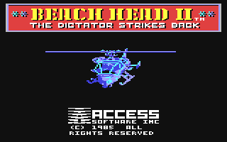 Beach-Head II the Dictator Strikes Back back cover for Commodore 64