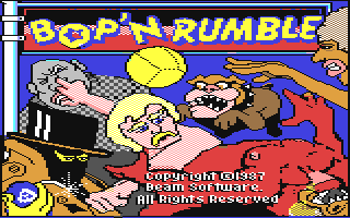 Bop'n Rumble title screen for Commodore 64