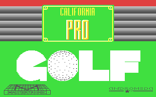 California Pro Golf title screen for Commodore 64