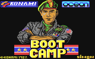 Combat School title screen for Commodore 64