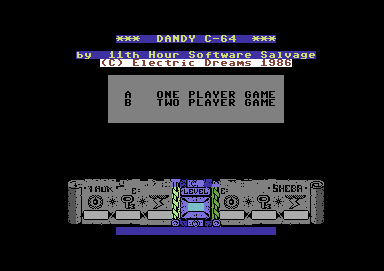 Dandy title screen for Commodore 64