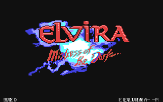 Elvira: Mistress Of The Dark title screen for Commodore 64
