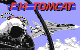 F-14 Tomcat title screen for Commodore 64