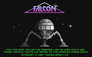 Falcon the Renegade Lord title screen for Commodore 64