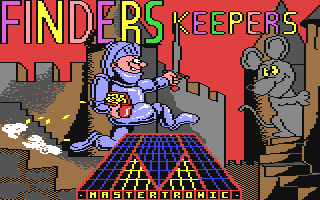 Finders Keepers title screen for Commodore 64