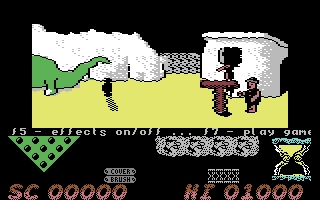 Flintstones title screen for Commodore 64