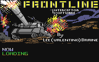 Frontline title screen for Commodore 64