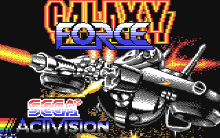 Galaxy Force II title screen for Commodore 64