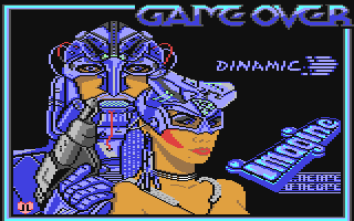 Game Over title screen for Commodore 64